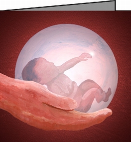Kaart `Parel in Gods hand`